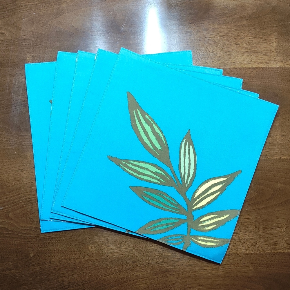 Set of 5 square placemats